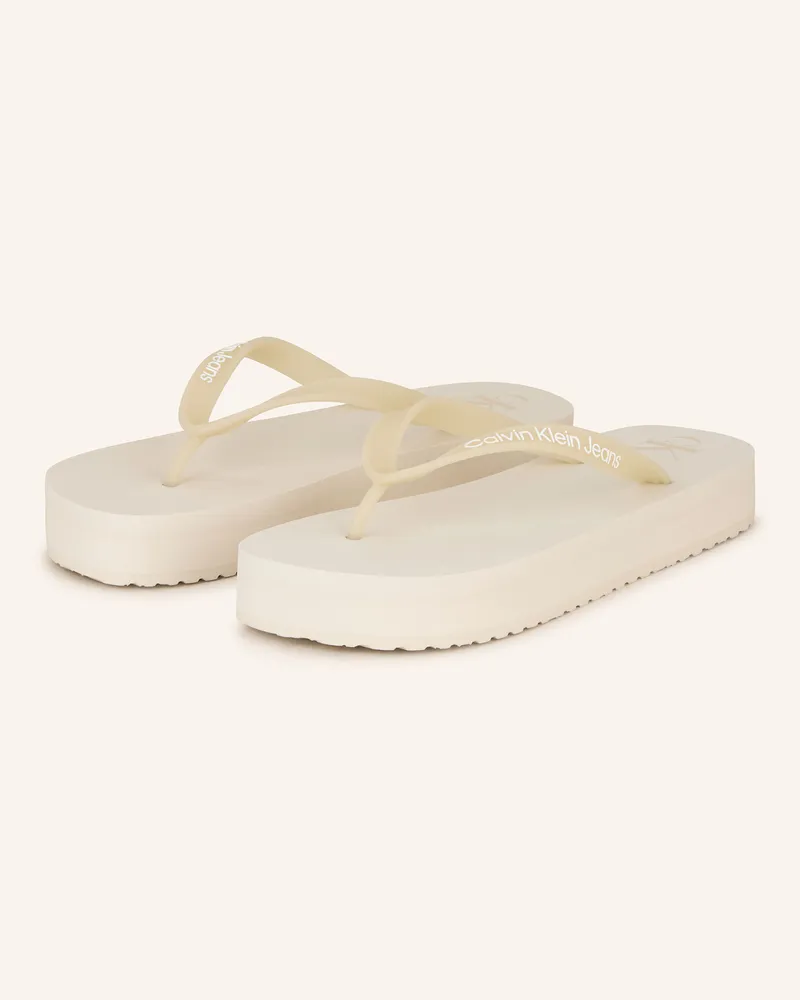 Calvin Klein Zehentrenner Creme