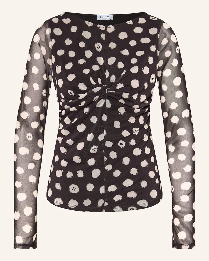 Liu Jo Longsleeve aus Mesh Schwarz