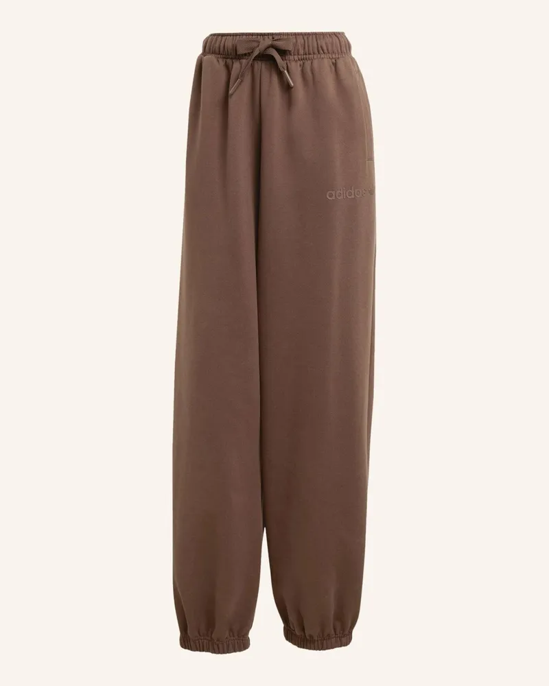adidas ESSENTIALS LINEAR OVERSIZED JOGGINGHOSE Braun