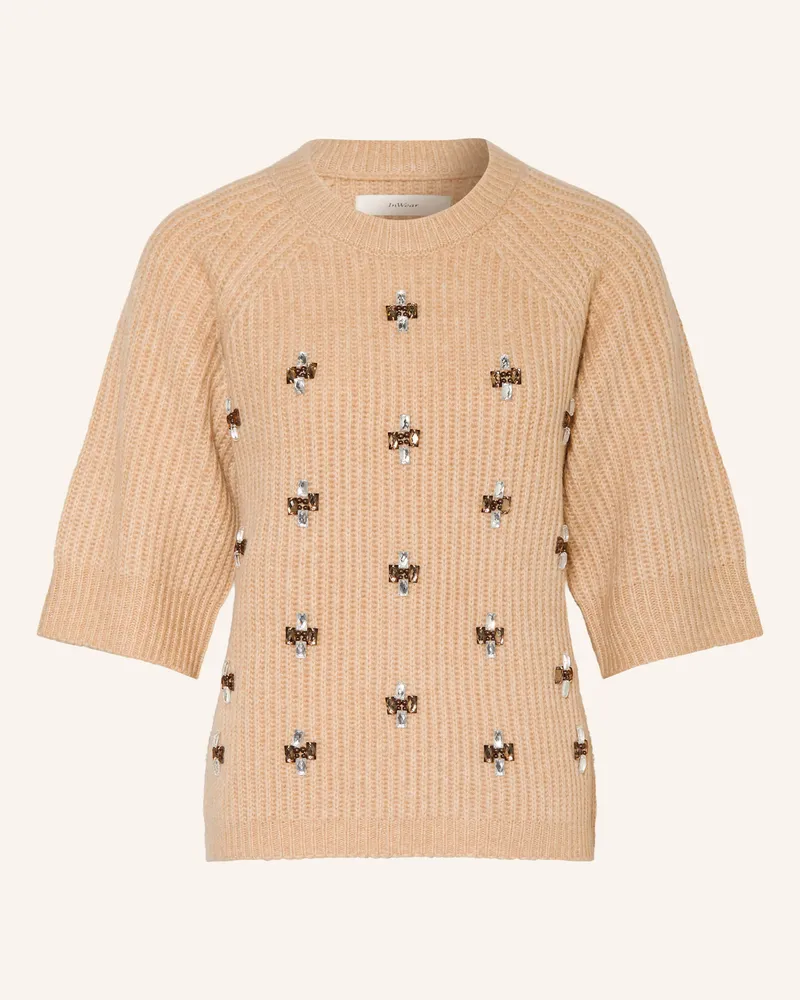 InWear Strickshirt Priskaiw Mit Schmucksteinen beige Beige