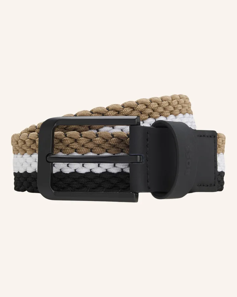 HUGO BOSS Casual Gürtel Vern-Wne-Go_Sz35 schwarz Weiss