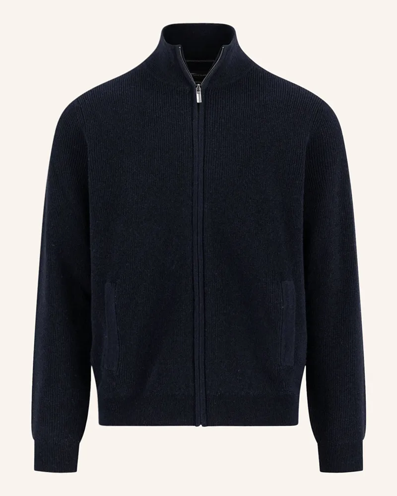 Fynch-Hatton Strickjacke CARDI aus Merinowolle Dunkelblau