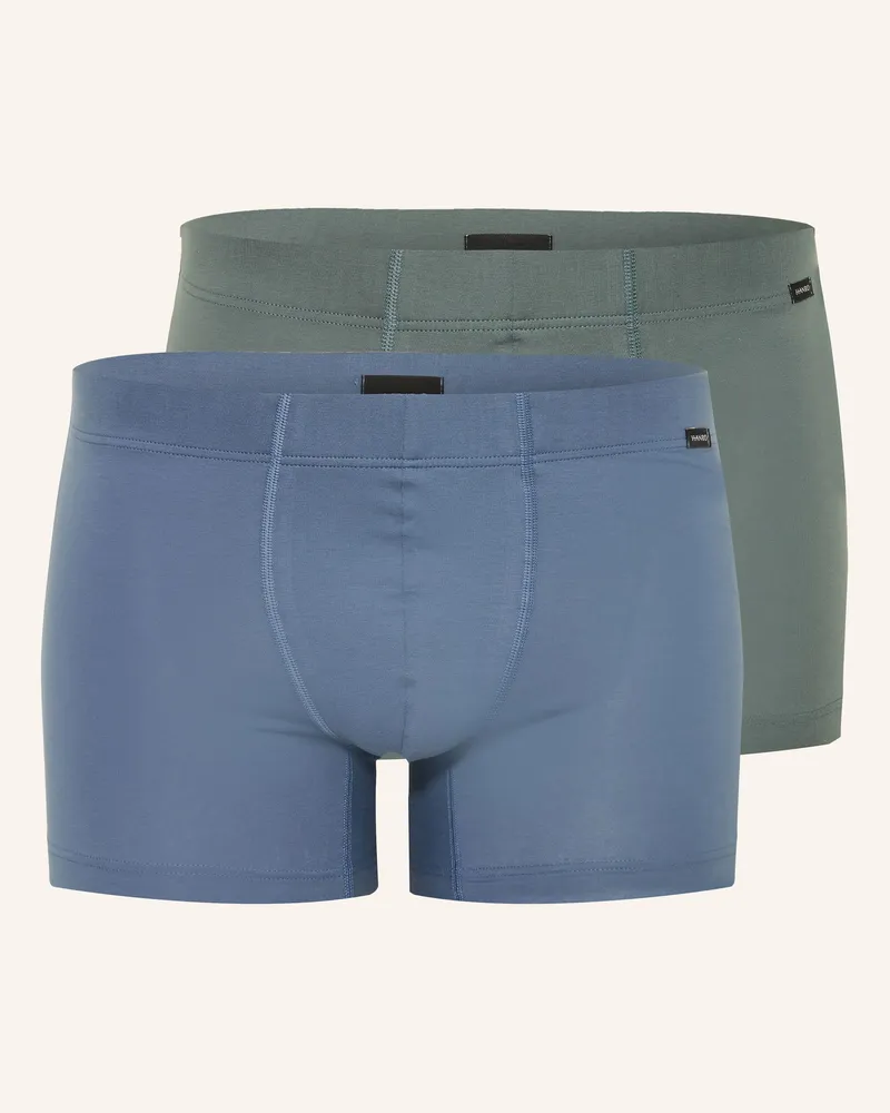 Hanro 2er-Pack Boxershorts Cotton Essentials gruen Grün