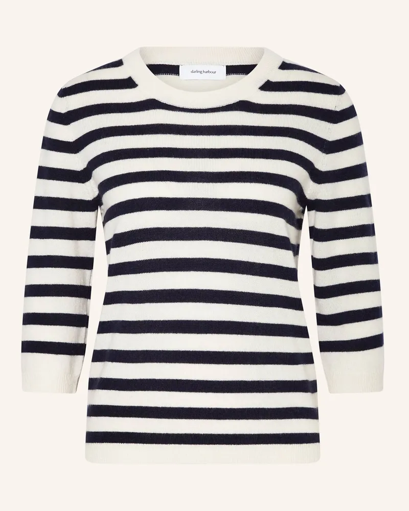 Darling Harbour Cashmere-Pullover mit 3/4-Arm Offwhite