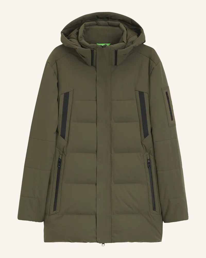 HUGO BOSS Jacke Ow_Block-X Parka Regular Fit gruen Grün