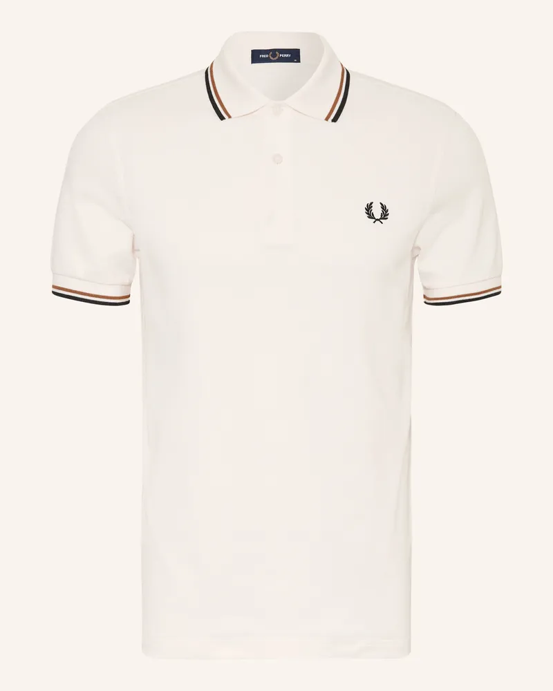 Fred Perry Piqué-Poloshirt weiss Ecru