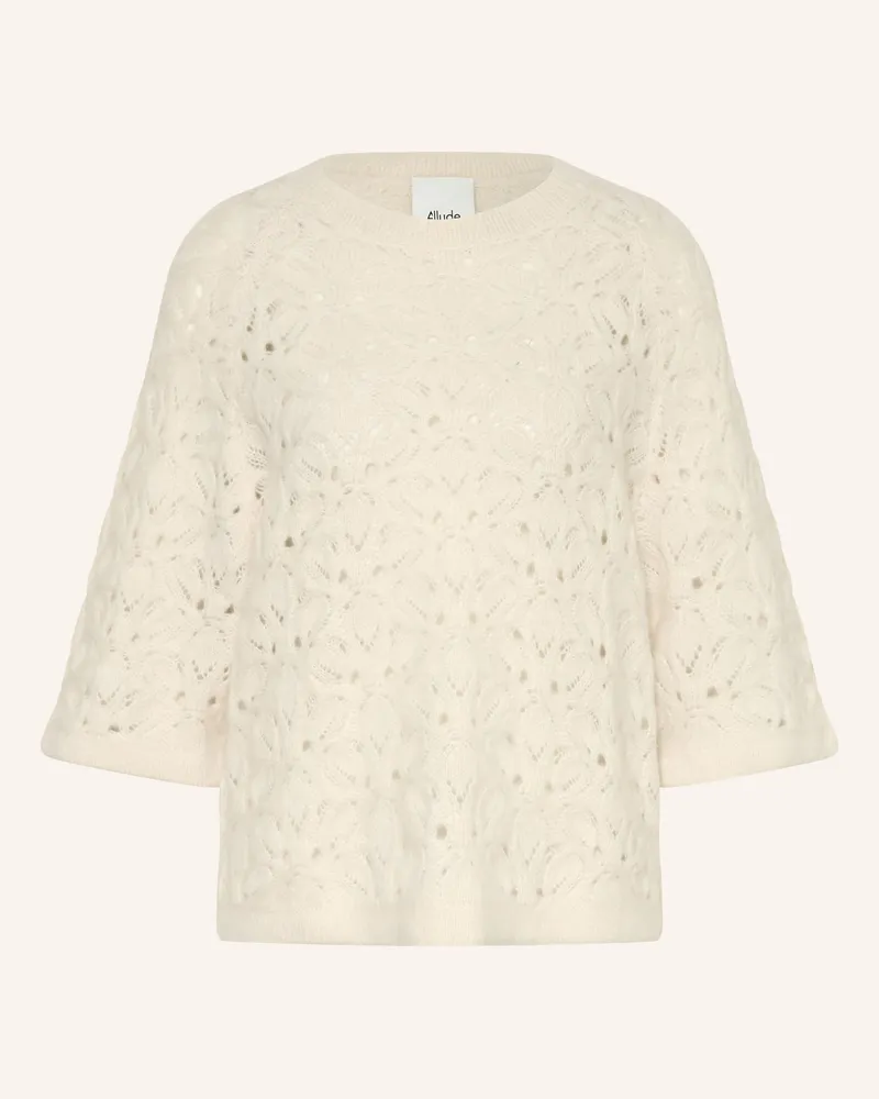 ALLUDE Cashmere-Pullover mit 3/4-Arm Ecru