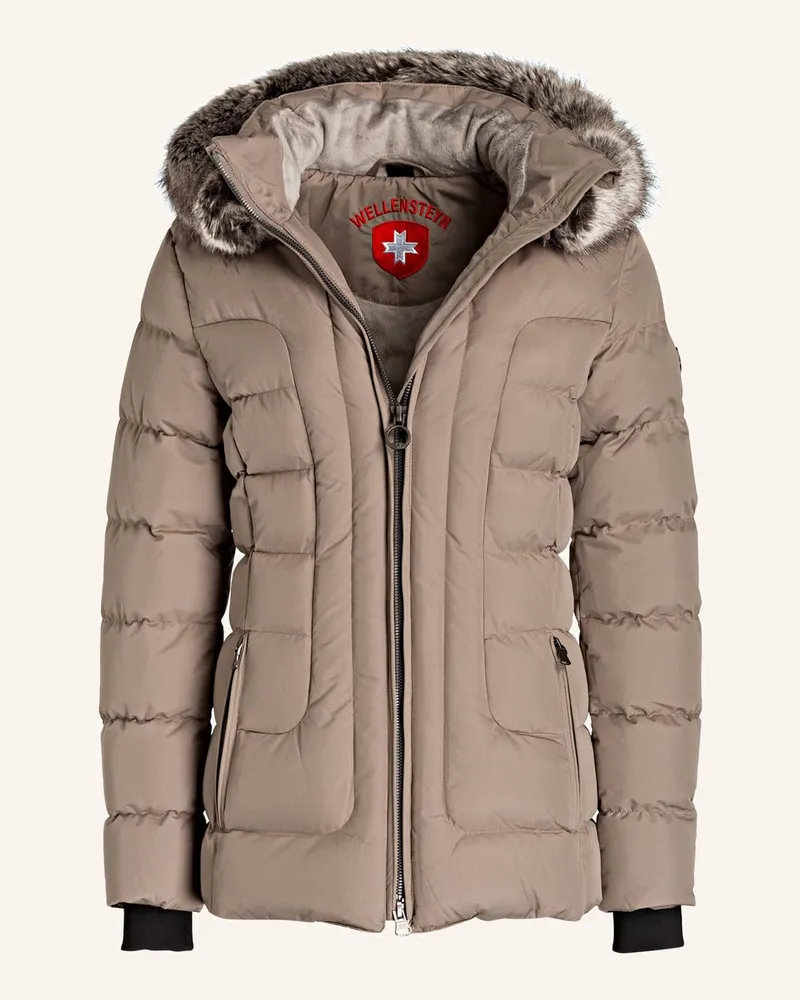 Wellensteyn Steppjacke BELVITESSE mit abnehmbarem Kunstfell Beige