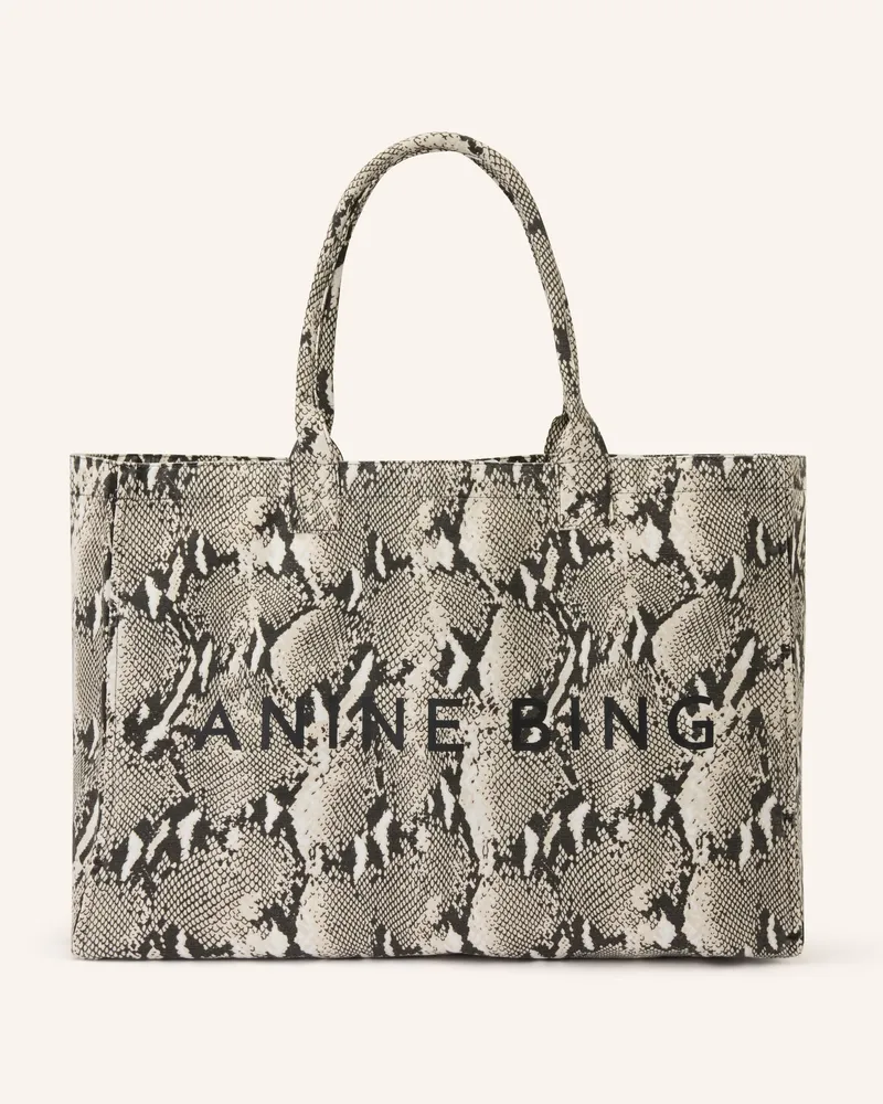 Anine Bing Shopper Leo grau Creme