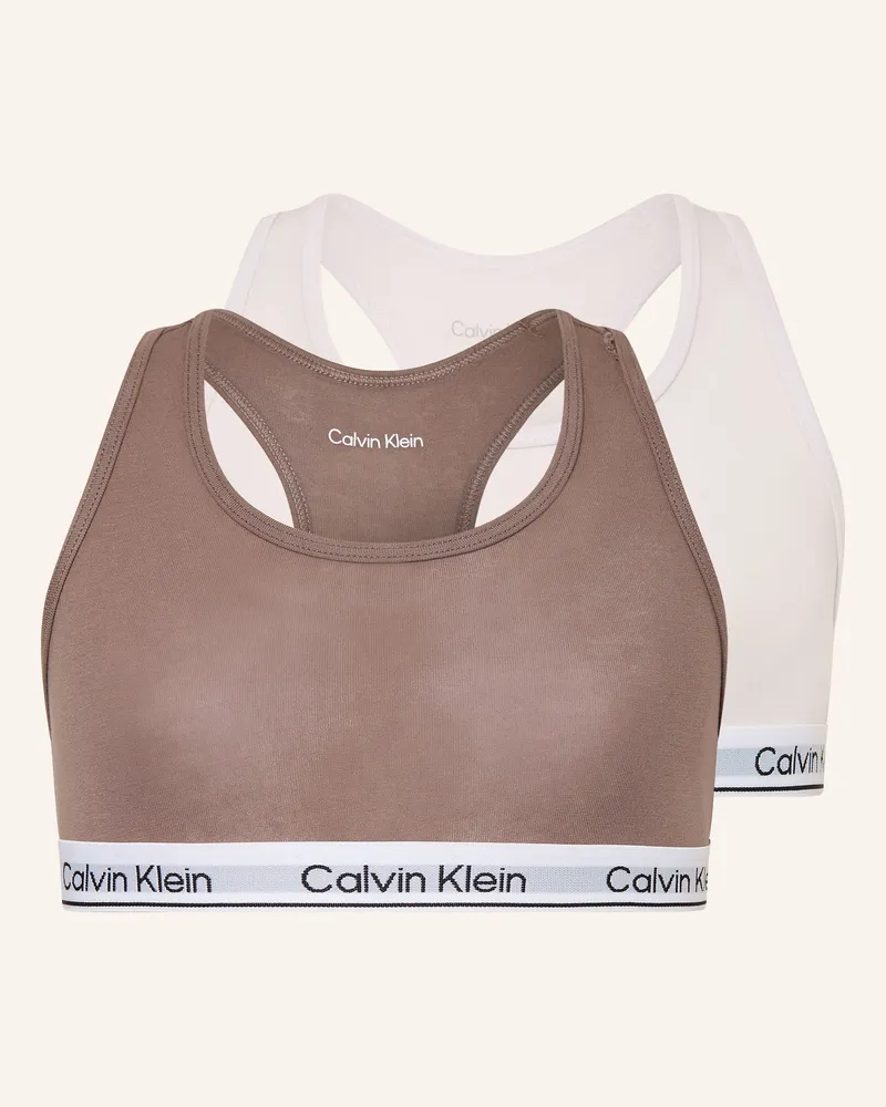 Calvin Klein 2er-Pack Bustiers Icon Cotton Stretch rosa Hellrosa