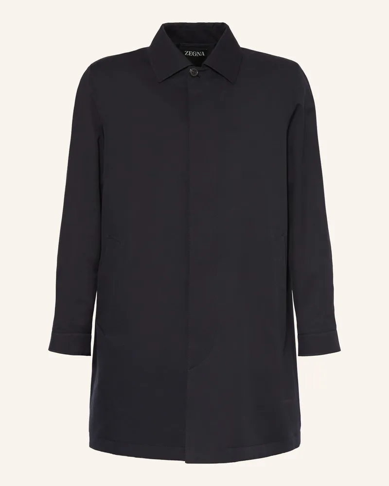 Ermenegildo Zegna Mantel blau Dunkelblau