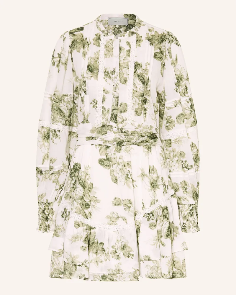Neo Noir Kleid ROBERTA FLOWER FLOW mit Lochspitze Weiss