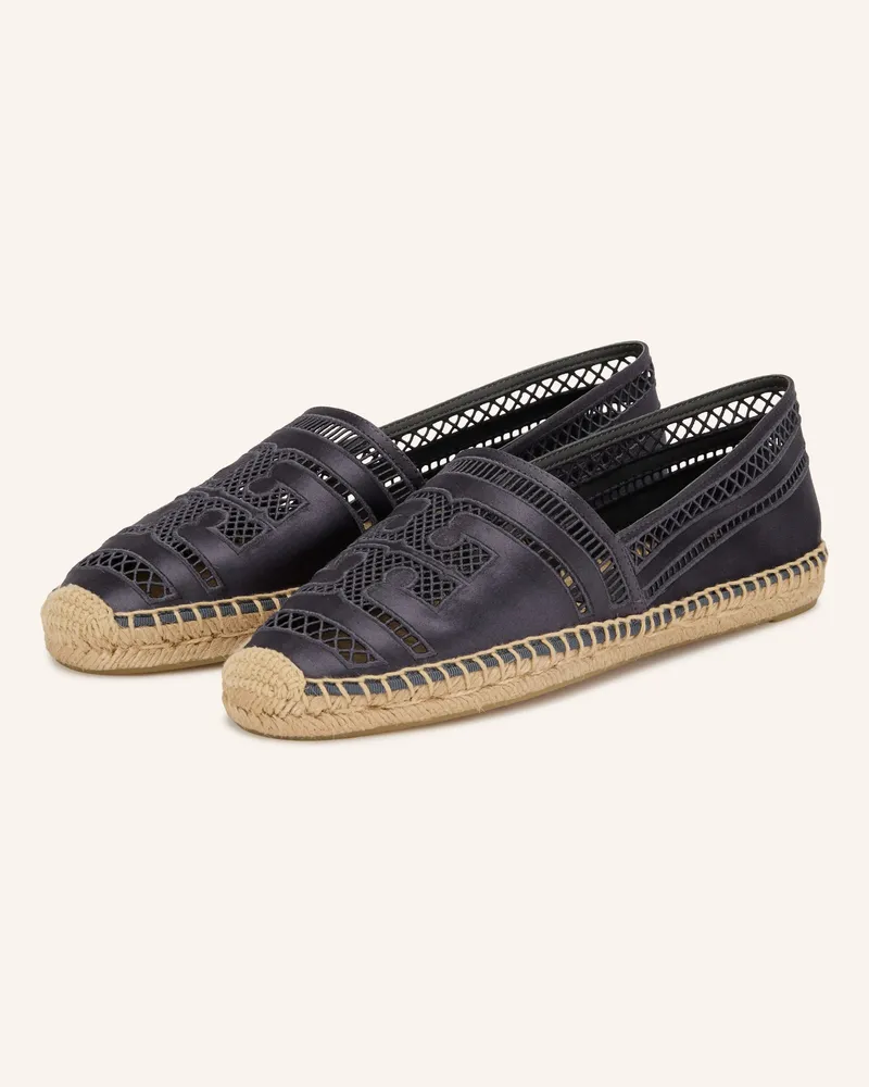 Tory Burch Espadrilles Open Weave blau Dunkelblau