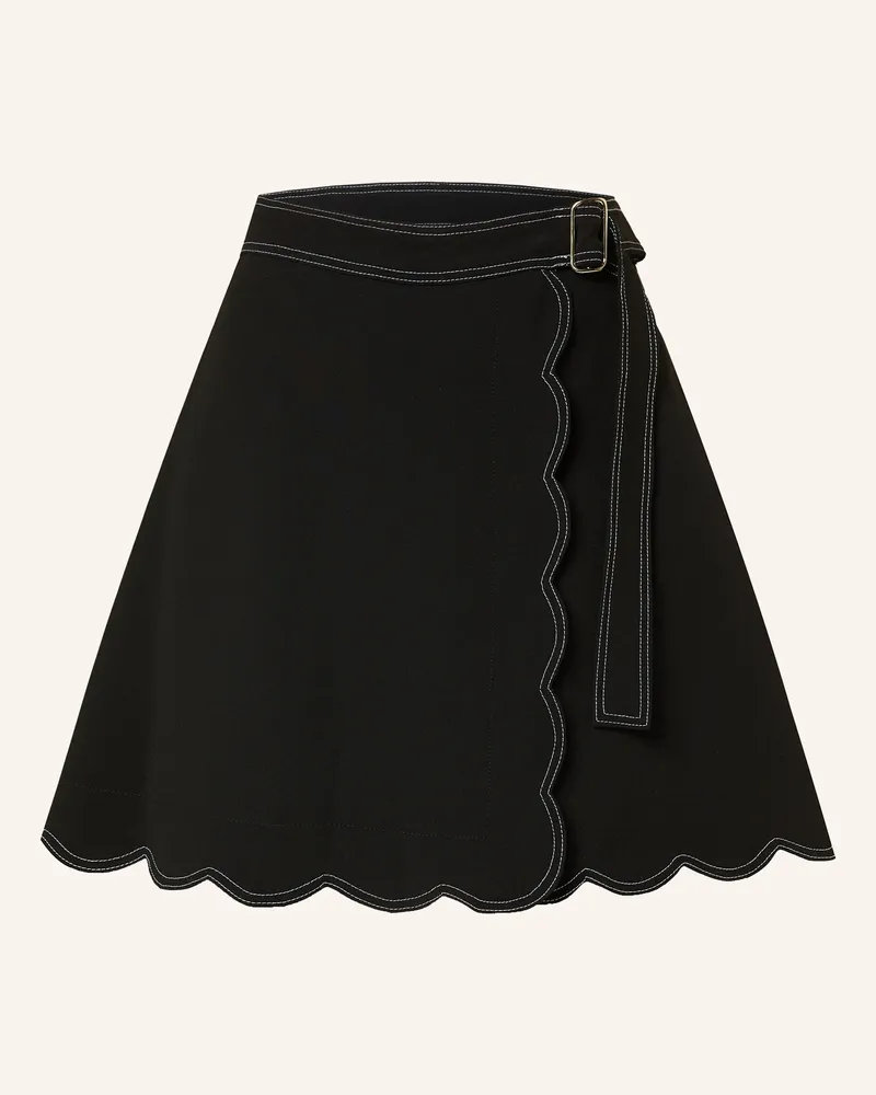 Claudie Pierlot Rock in Wickeloptik Schwarz