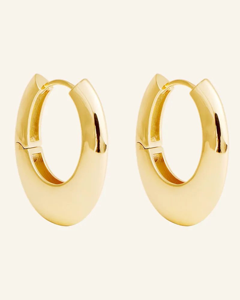 POMPIDOU Creolen Maxi Pebbles Hoops By Glambou gold Gold