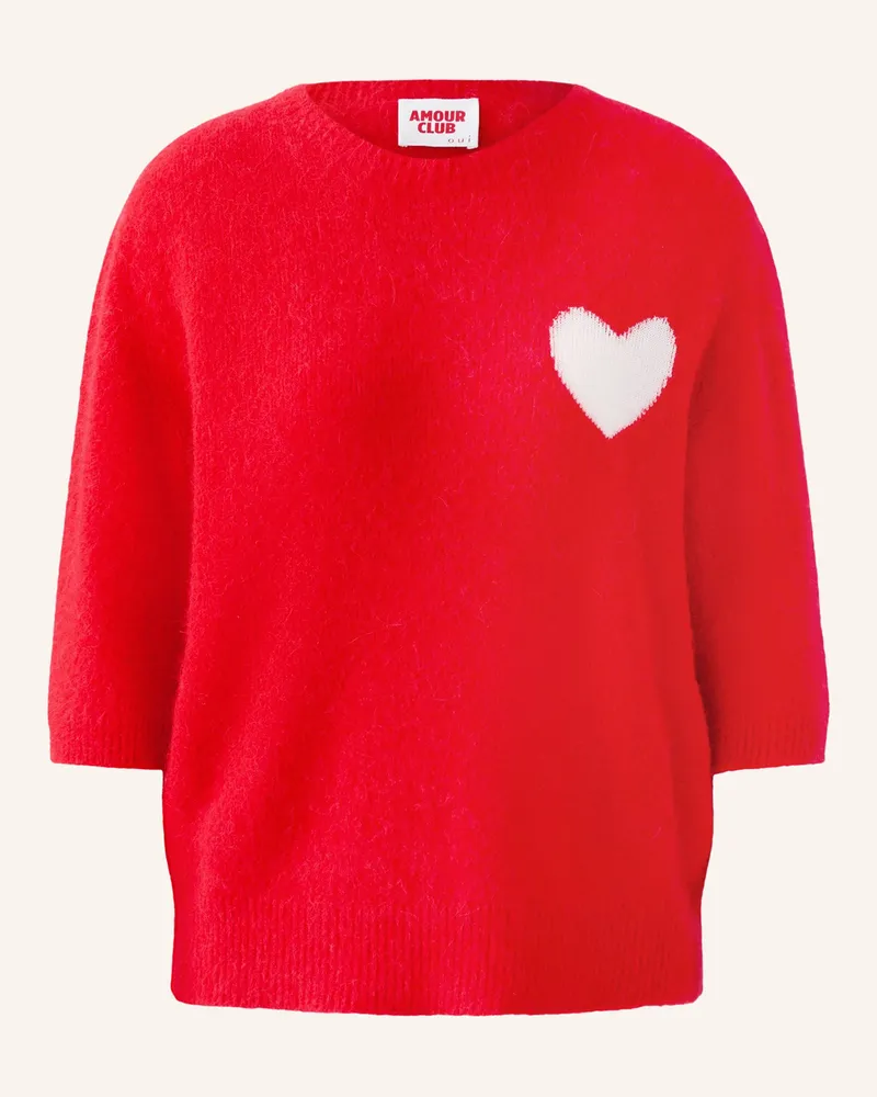 Oui  Pullover Mit 3/4-Arm rot Rot