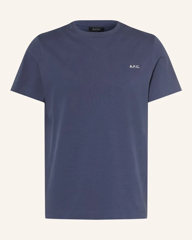 A.P.C. T-Shirt Oliver blau Dunkelblau