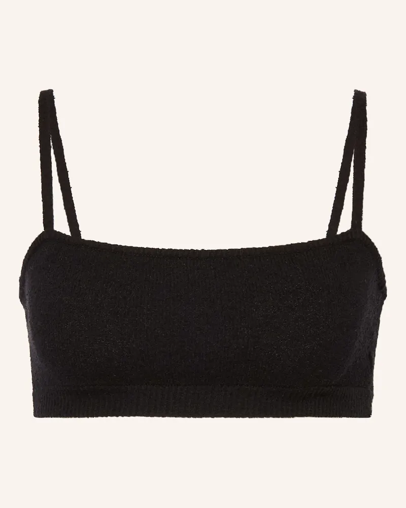 WRSTBHVR Cropped-Stricktop LUISA Schwarz