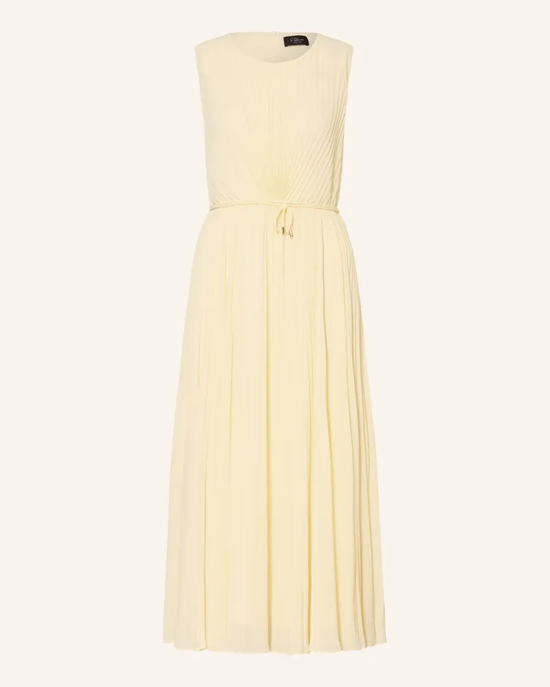 S.Oliver Plisseekleid gelb Hellgelb