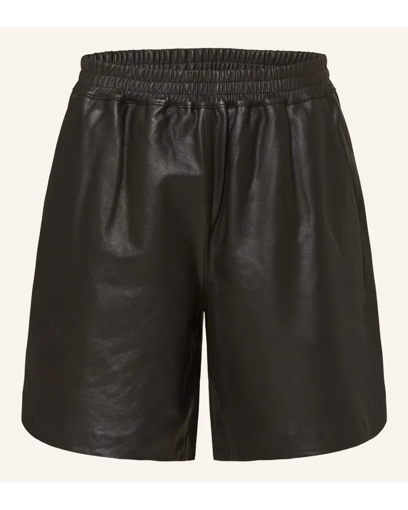 Y.A.S Ledershorts Schwarz