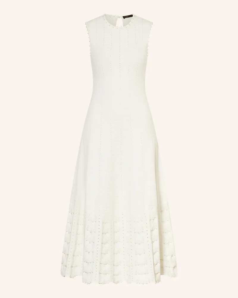 Maje Kleid mit Schmuckperlen Weiss