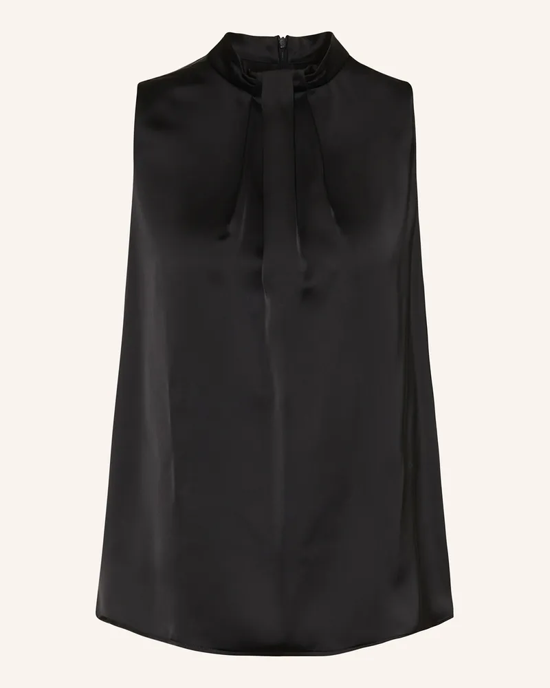HUGO BOSS Blusentop CALERIA-1 aus Satin Schwarz