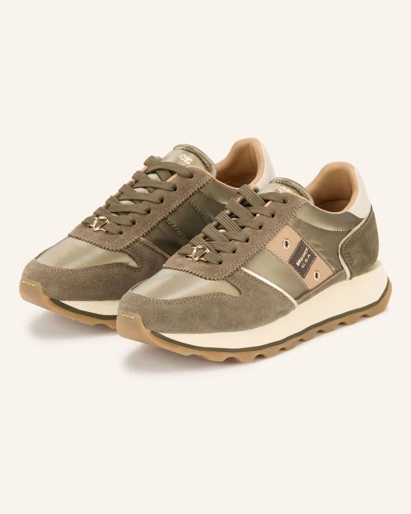 Blauer Sneaker miilen03 gruen Taupe