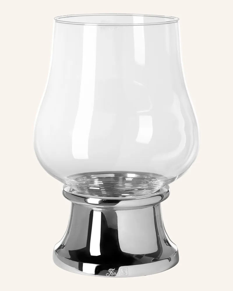 Fink Windlicht mit Glas PALINA Silber