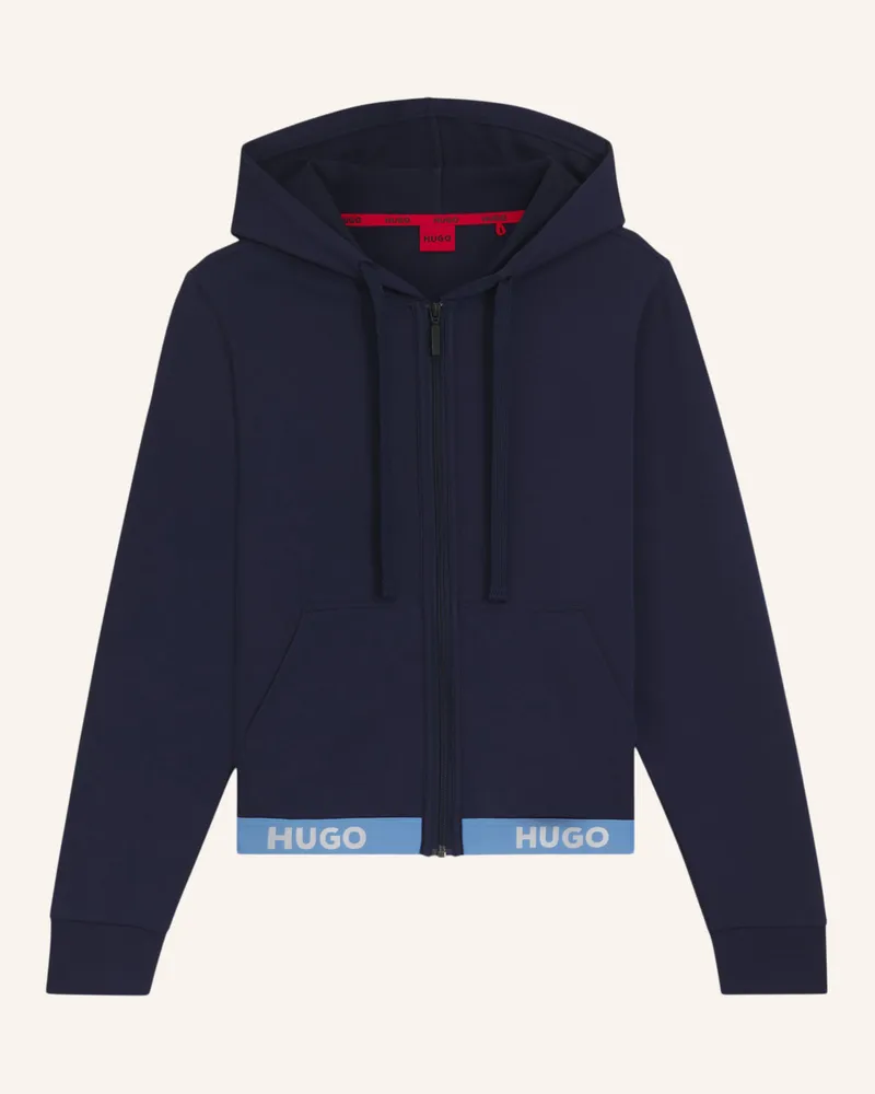 HUGO BOSS Loungewear Jacke SPORTY LOGO_JACKET Relaxed Fit Dunkelblau