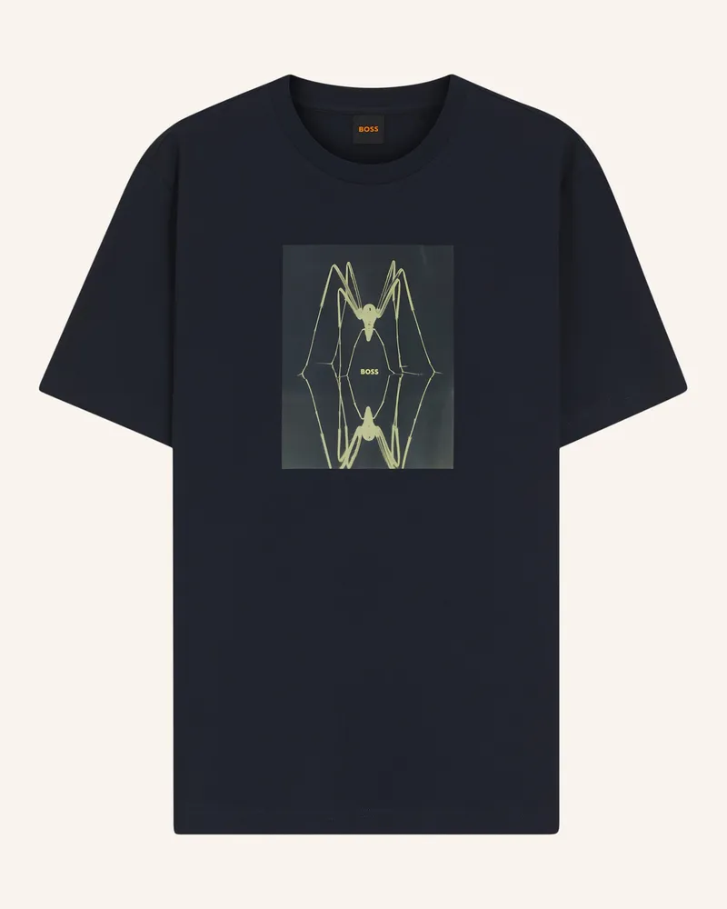 HUGO BOSS T-Shirt Te_Creature Regular Fit blau Dunkelblau