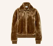 Kunstfell-Jacke braun