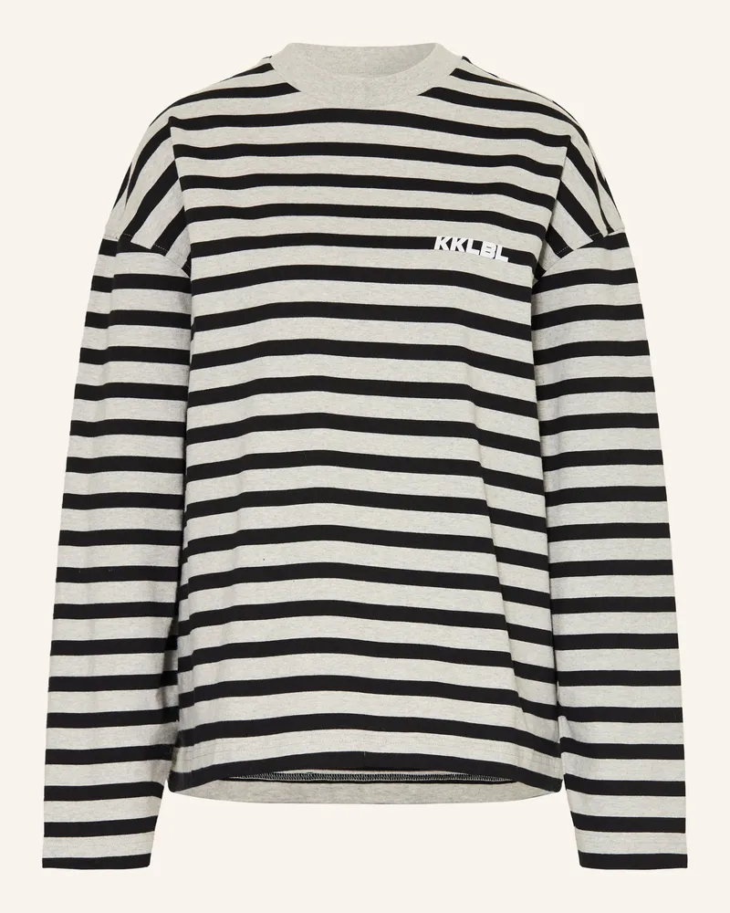 Karo Kauer Oversized-Longsleeve Grau