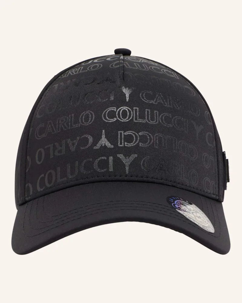 Carlo Colucci Unisex Basecap mit Monogram Print DIBIASI Schwarz