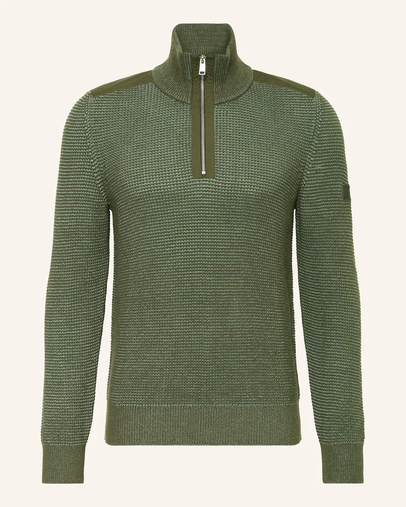 Marc O'Polo Troyer im Materialmix Khaki