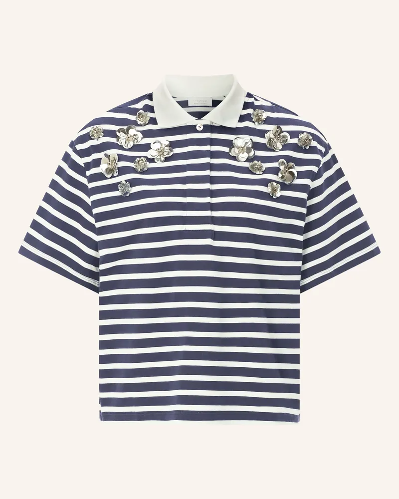 Rich&Royal Jersey-Poloshirt Mit Pailletten blau Dunkelblau