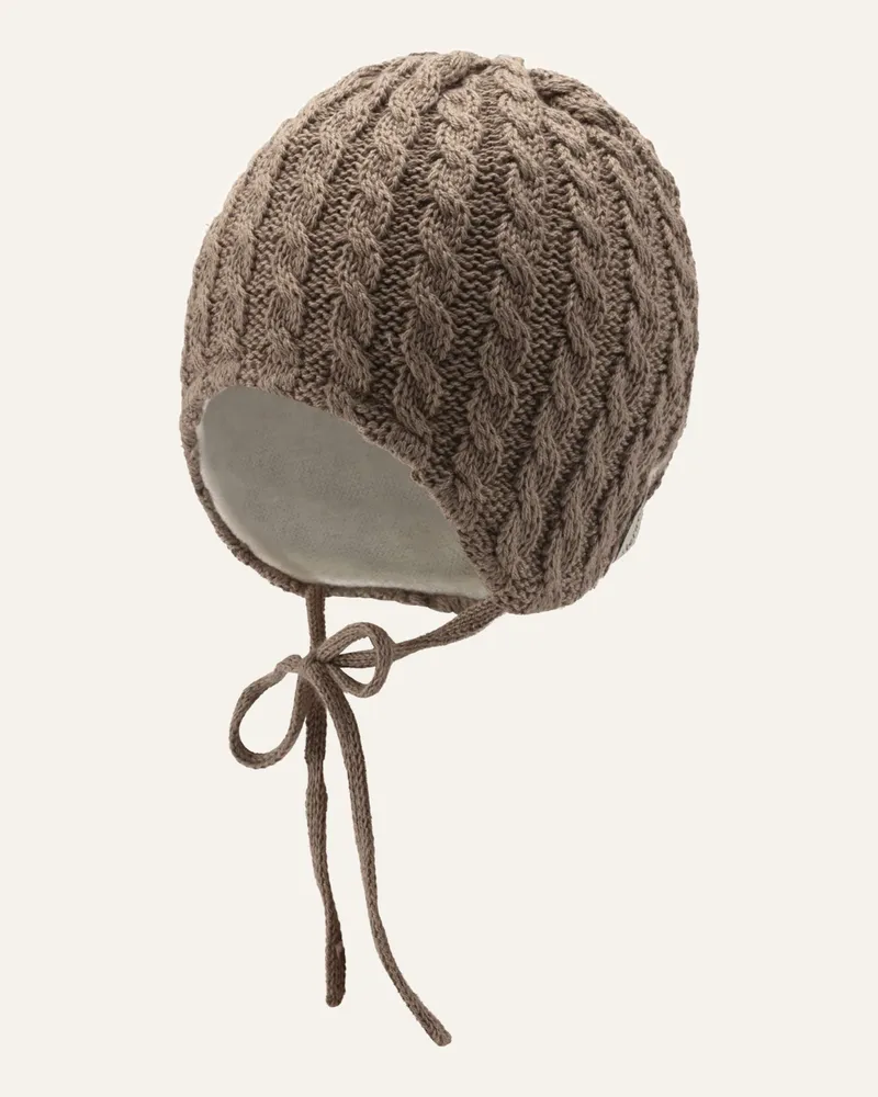 Sterntaler Strickmütze Zopfmuster Beige