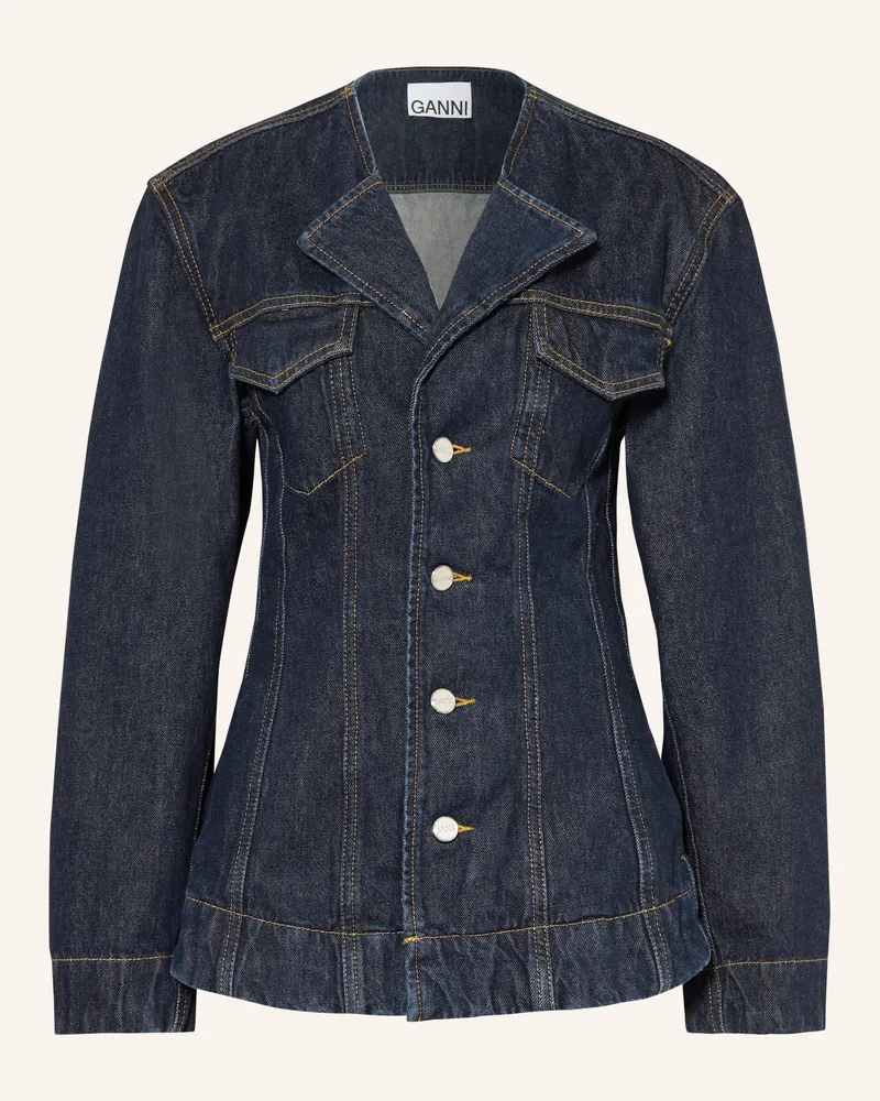 Ganni Jeansblazer Dunkelblau