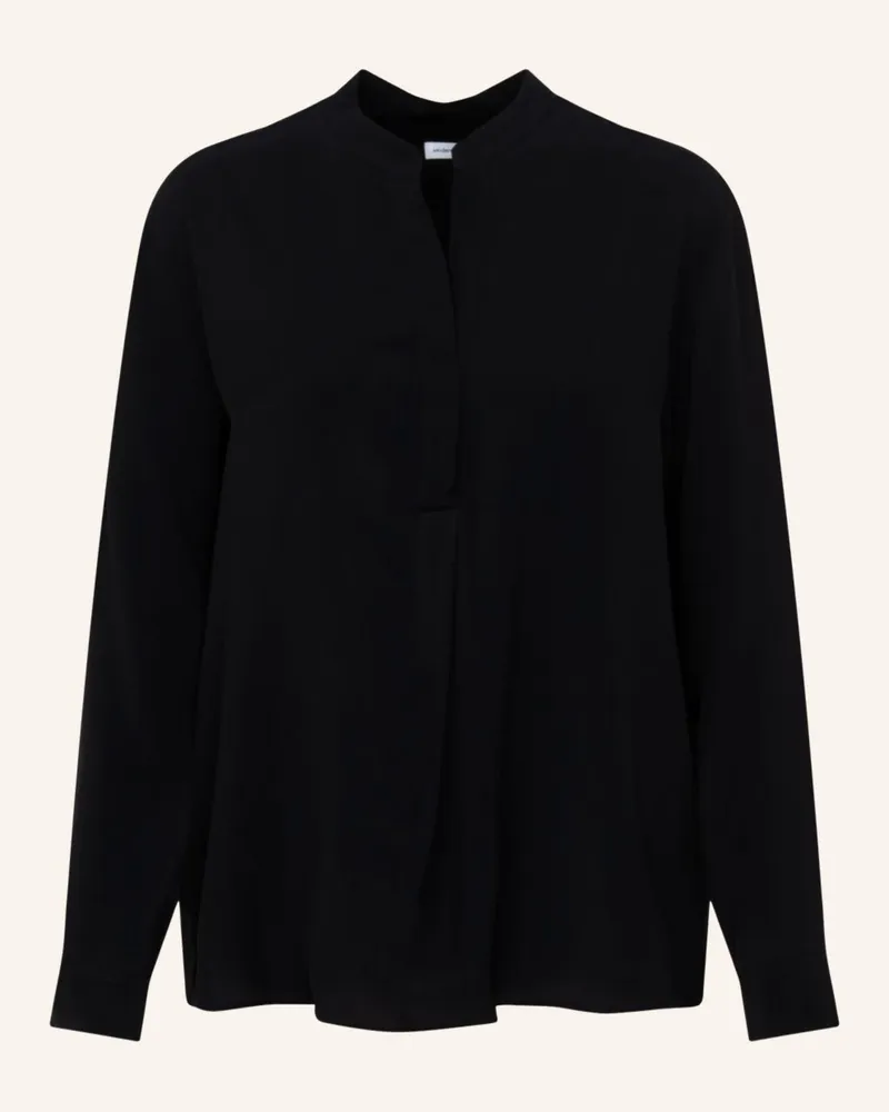 Seidensticker Stehkragenbluse, Tunika schwarz Schwarz