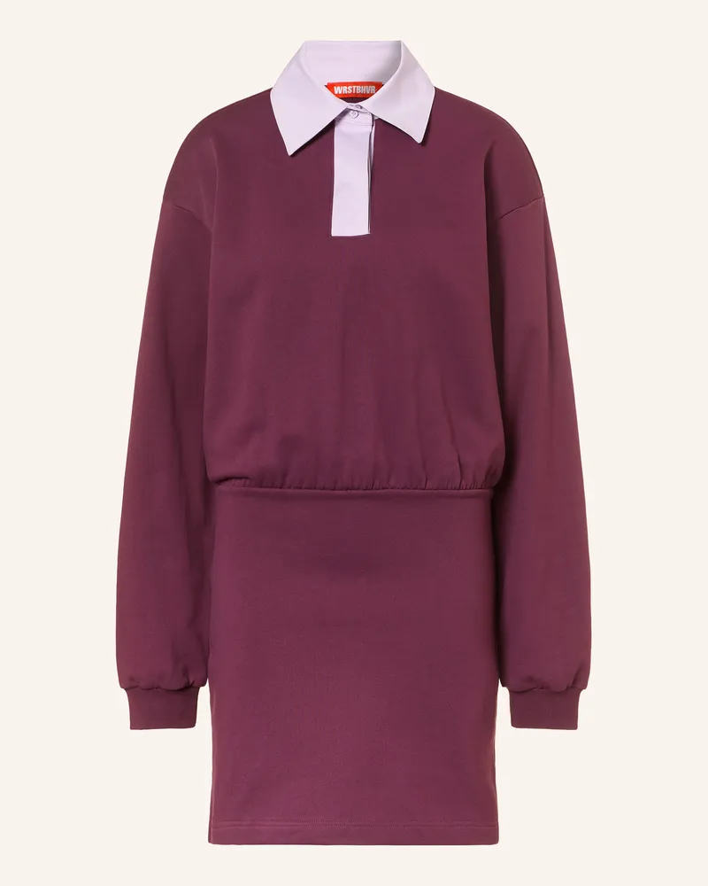 WRSTBHVR Sweat-Polokleid Ilio v3 rot Dunkellila