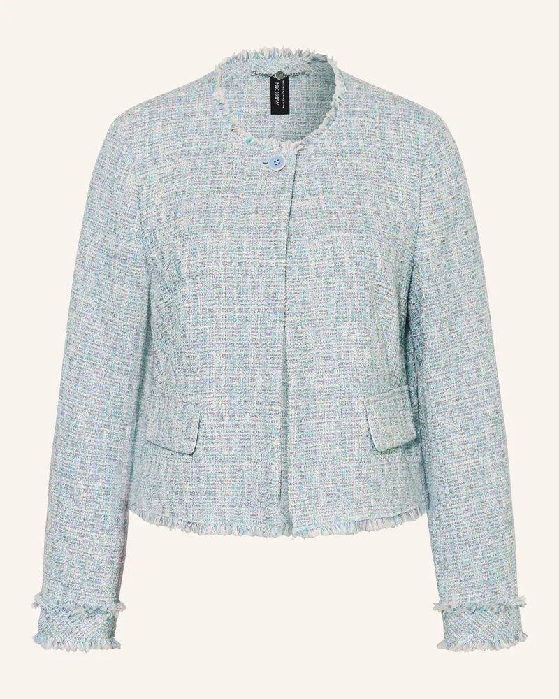 Marc Cain Kastenjacke Aus Bouclé Mit Glitzergarn blau 319