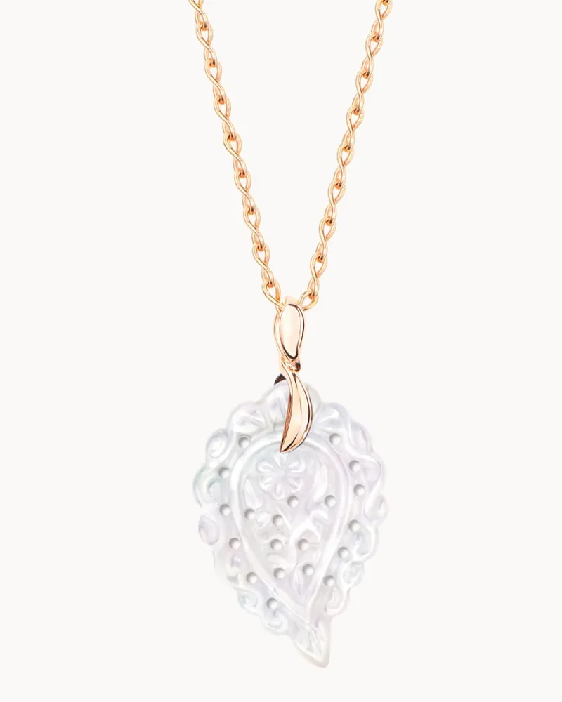 TAMARA COMOLLI Anhänger PENDANT INDIA SMALL MOTHER OF PEARL WHITE Rosegold