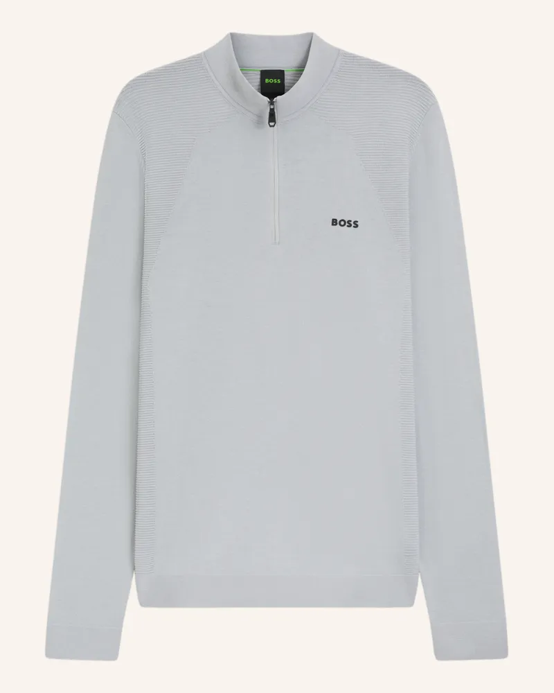 HUGO BOSS Pullover K_MOMENTUM-LITE MN Regular Fit Hellgrau