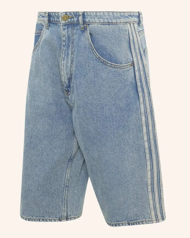 adidas Firebird Adicolor Denim-Jorts Mittelhoher Bund Bein Gerade Geschnitten blau Blau