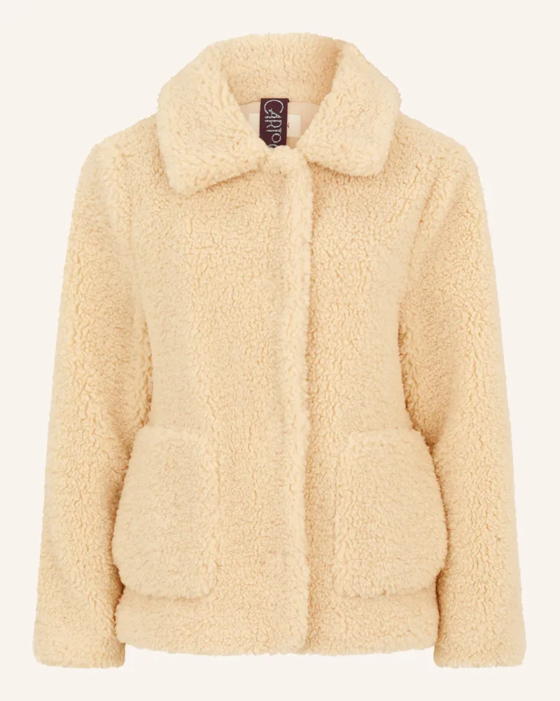 Cartoon Teddyfell-Jacke Beige