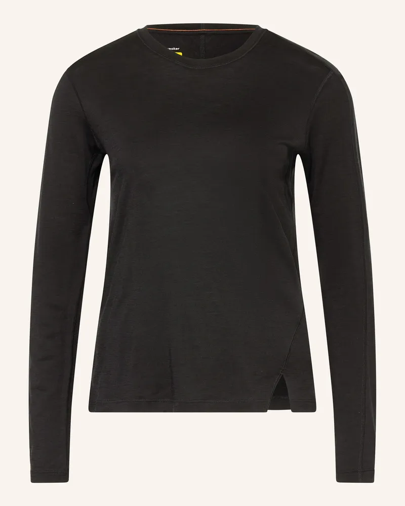 Icebreaker Funktionsshirt MERINOFINE™ ACE aus Merinowolle Schwarz