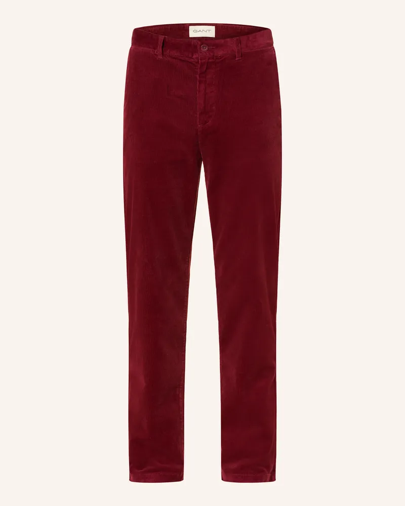 Gant Cordhose Regular Fit Dunkelrot