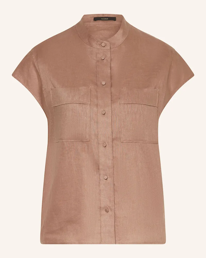 windsor. Leinenbluse Braun
