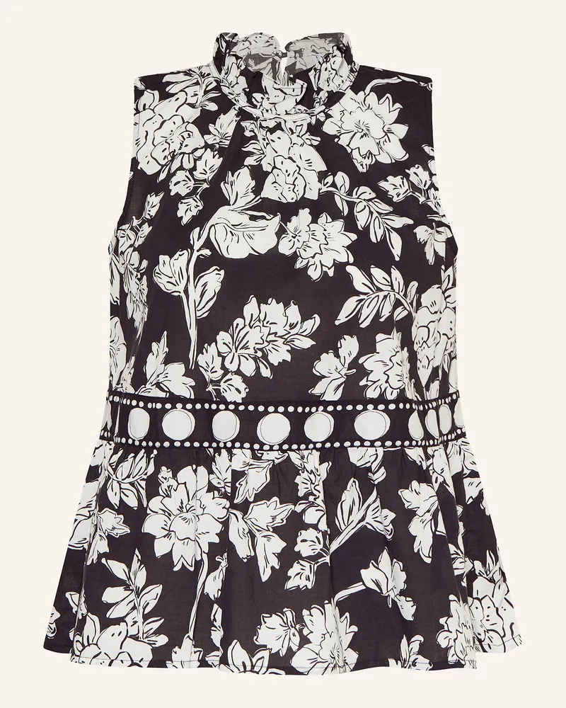 Emily van den Bergh Blusenshirt mit Rüschen Schwarz