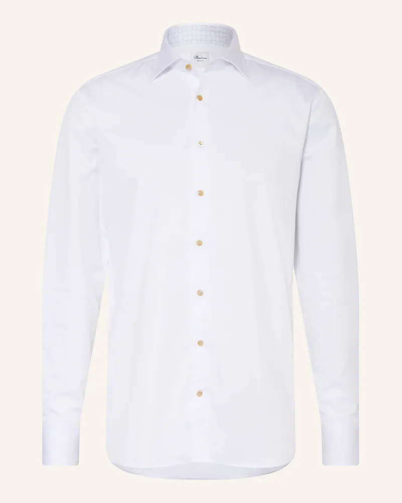 Stenströms Hemd Classic Fit weiss Weiss