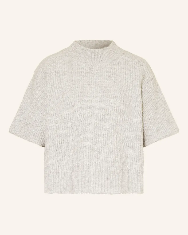 MARC AUREL Strickshirt mit Glitzergarn Hellgrau